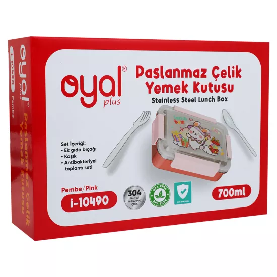 Yemək saxlama qabı i-10490 700ml çəhrayı