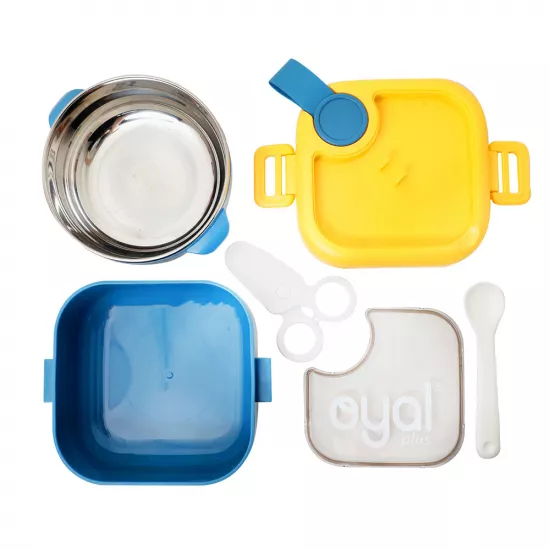 Yemək saxlama qabı i-10505 480+750ml mavi