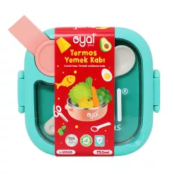 Yemək saxlama qabı i-10505 480+750ml çəhrayı