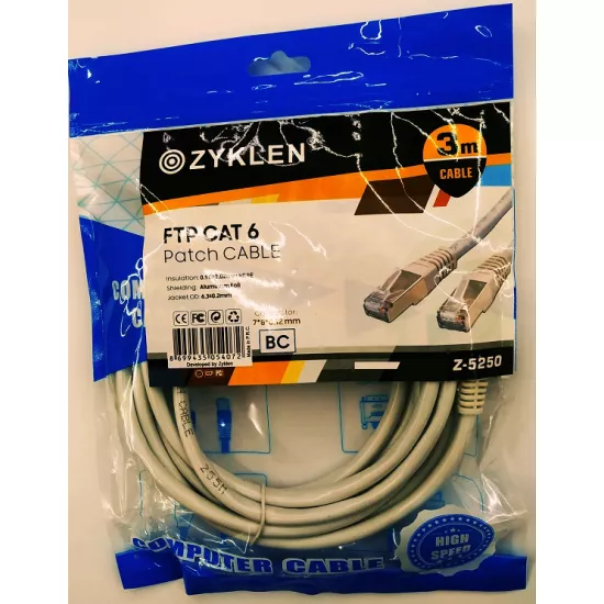 Kabel şəbəkə Z-5250 FTP CAT6 3m