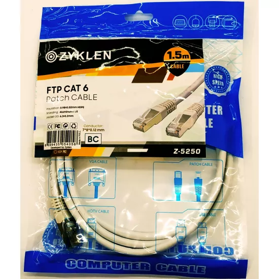 Kabel şəbəkə Z-5250 FTP CAT6 1.5m