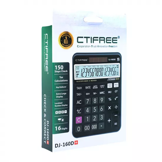 Kalkulyator DJ-160D qara 16 rəqəmli