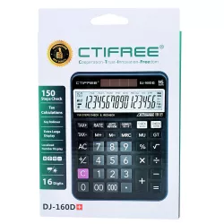 Kalkulyator DJ-160D qara 16 rəqəmli