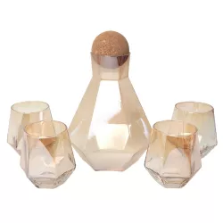 Qrafin dəst 4 stəkanlı