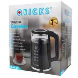 Çaynik Q-8835 elektrik 1.7L qara 2200W Çaynik Q-8835 elektrik 1.7L qara 2200W