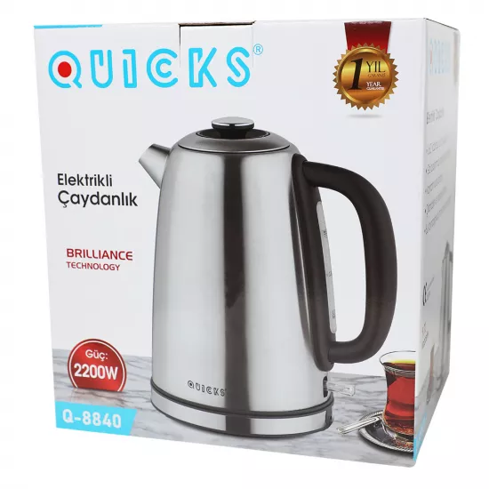 Çaynik Q-8840 elektrik 1.7L metalic 2200W