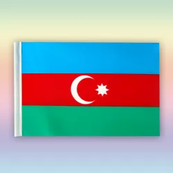 Bayraq (15*22) Azərbaycan 2-tərəfli (atlas)
