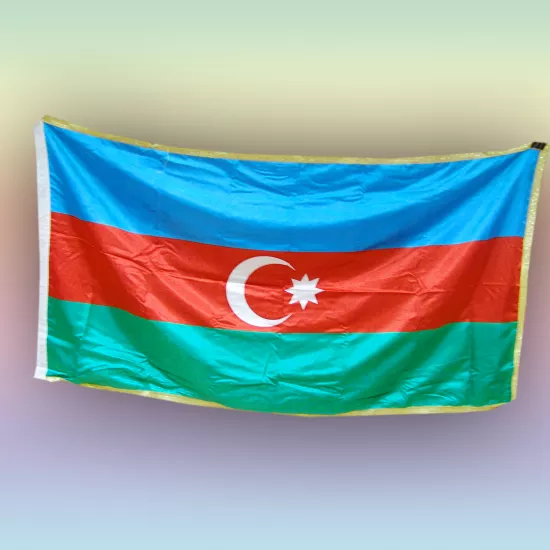 Bayraq (100*200) Azərbaycan saçaqlı məqam (atlas)