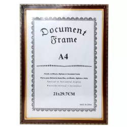 Çərçivə CLD8037-A4  21*29.7sm (qəhvəyi qızılı xəttli)