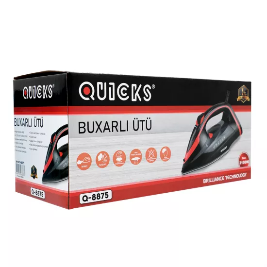 Ütü Q-8875 3100W qırmızı+qara