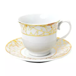 Çay dəsti FR-5505-1 220CC 6 ədədli qızılı xət-xət