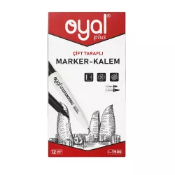 Marker permanent + CD i-7500 2-tərəfli 12-li qara
