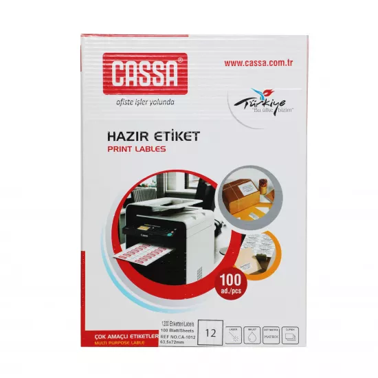 Label (63.5*72) CA-1012 12 ədədli
