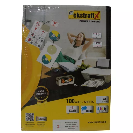 Label 210*99 fix-5003 matovı A4 3-lü