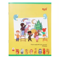 Dəftər 12 vərəq rəngli dama 65 qr premium