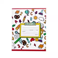 Dəftər 12 vərəq rəngli 1-ci sinif 65 qr premium