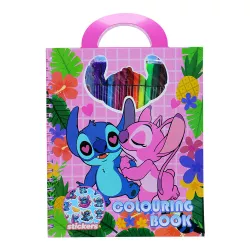 Rəngləmə dəftəri + flomaster+ stiker SC-676-2 Stitch