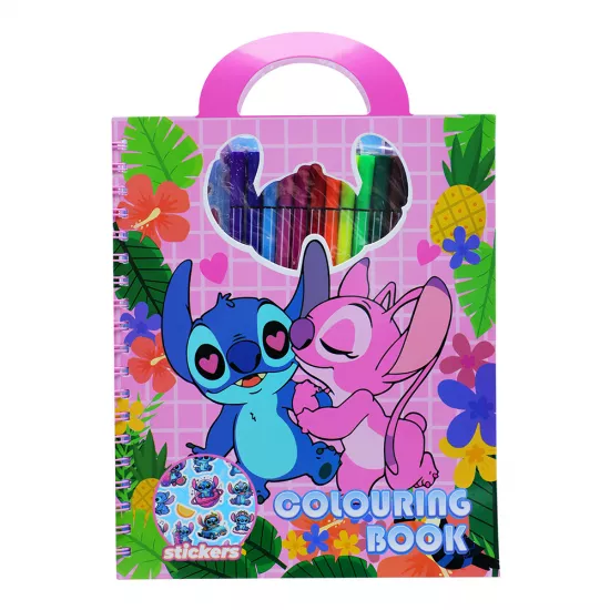 Rəngləmə dəftəri + flomaster+ stiker SC-676-2 Stitch Rəngləmə dəftəri + flomaster+ stiker SC-676-2 Stitch