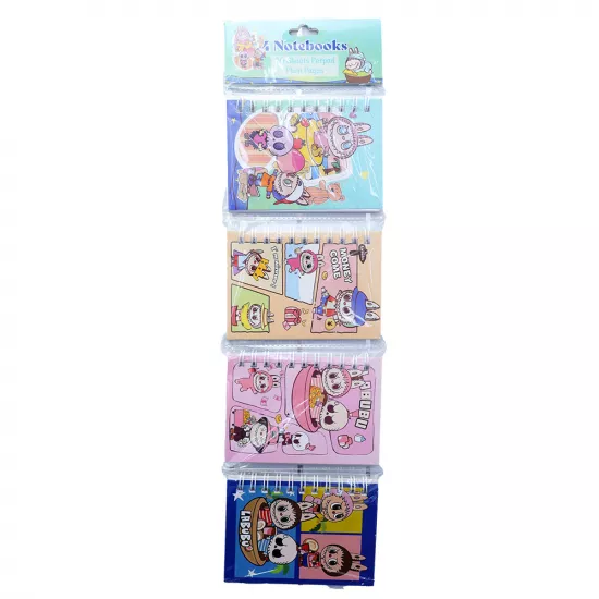 Bloknot spirallı A7-Gvə ya A7-72 Labubu 4 pcs 7x12sm Bloknot spirallı A7-Gvə ya A7-72 Labubu 4 pcs 7x12sm