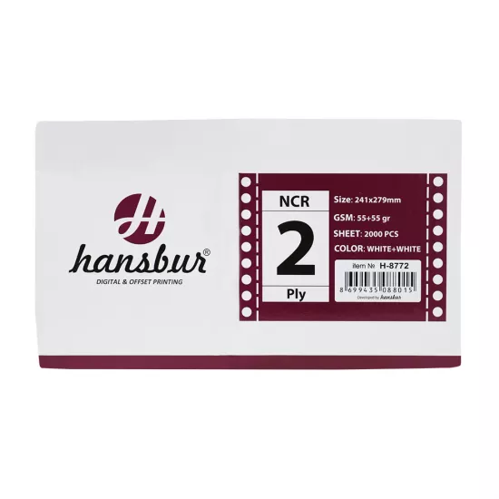 Kompyuter kağızı H-8772 -2-li 241x279' ağ+ağ (2000 əd)