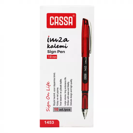 Qələm C-1453 1mm (İmza) qırmızı