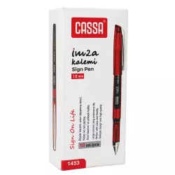 Qələm C-1453 1mm (İmza) qırmızı