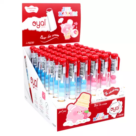Qələm gel i-10230 0.5mm mavi 4 ayılı