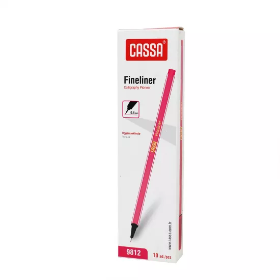 Qələm C-9812 0.4mm çəhrayı Fineliner 10 ədədli