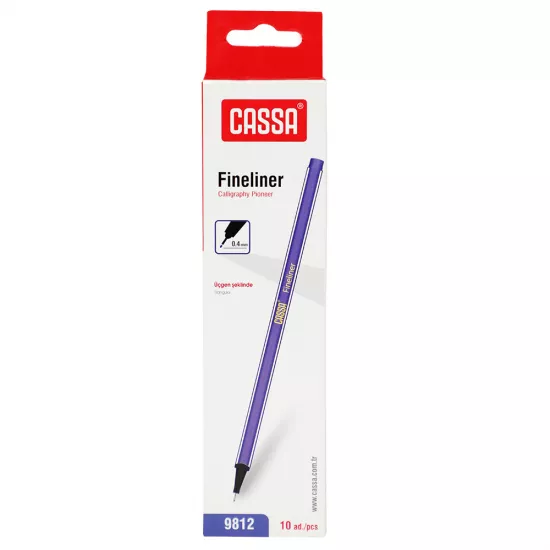 Qələm C-9812 0.4mm bənövşəyi Fineliner 10 ədədli