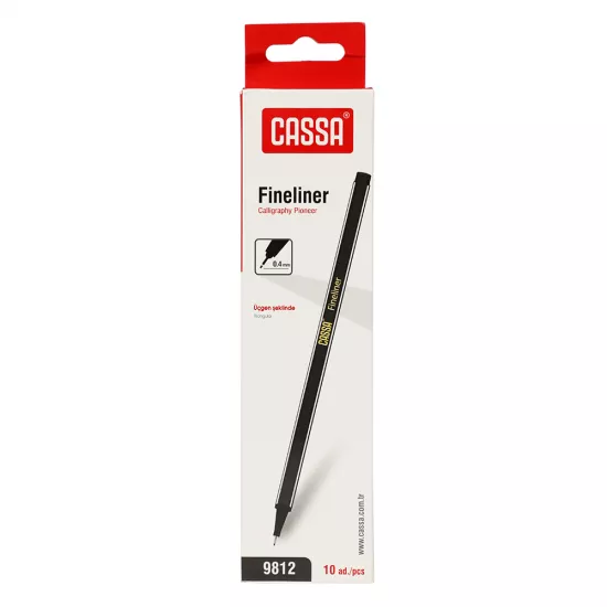 Qələm C-9812 0.4mm qara Fineliner 10 ədədli