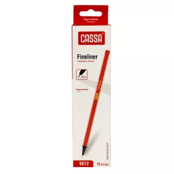 Qələm C-9812 0.4mm qırmızı Fineliner 10 ədədli
