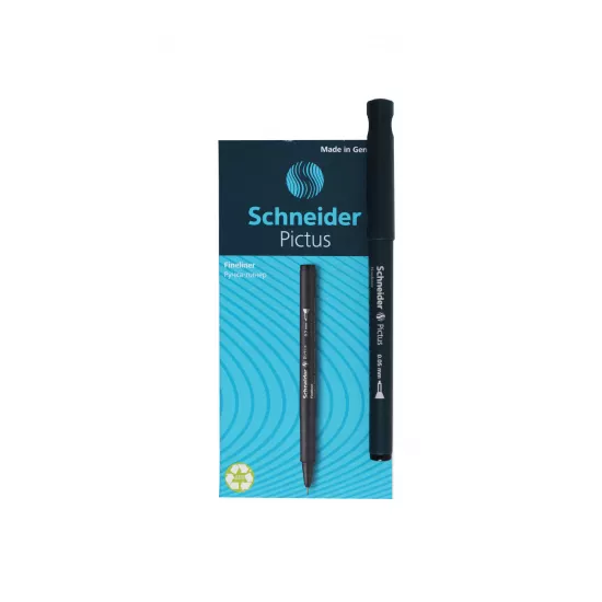 Qələm fineliner 197001 pictus 0.05mm qara