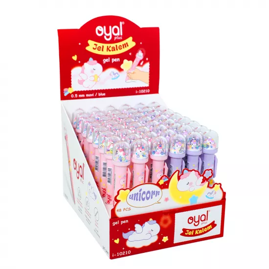 Qələm gel i-10210 0.5mm mavi bəzəkli unicorn