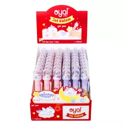 Qələm gel i-10210 0.5mm mavi bəzəkli unicorn