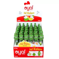 Qələm gel i-10220 0.5mm mavi sürpriz yaşıl pişikli