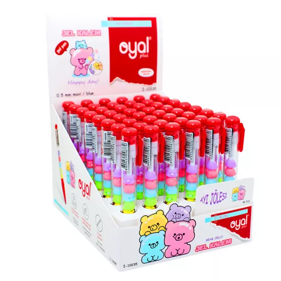 Qələm gel i-10235 0.5mm mavi 5 ayılı