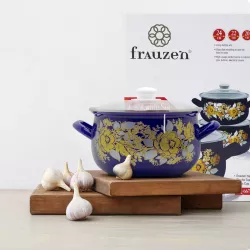 Qazan FR-6675 20-22-24 sm 3-Lü Set bənövşəyi (güllü)
