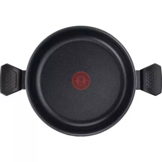 Qazan TEFAL Titanium 1X SimplyClean Diffusion Altlıq Qısa 28 sm
