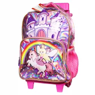 Çanta məktəbli i-8564 təkərli çəhrayı