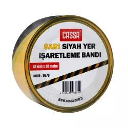 Skoç 9670 48mm*30m sarı/qara döşəmə işarələmə