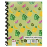 Dəftər spirallı B5 72v dama yandan açılan