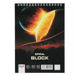 Dəftər spirallı A5 48v üstdən açılan