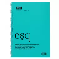 Dəftər spirallı A4 72v daş kağız yandan açılan plastik