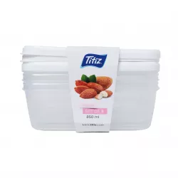 Yemək saxlama qabı AP-9257 850ml 3-lü Yemək saxlama qabı AP-9257 850ml 3-lü