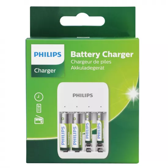 Batareya şarj edən Philips 4-lü(2-AA, 2-AAA) 700 mAh 1300 mAh SCB4013NB/00