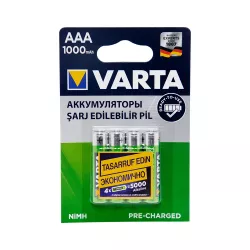 Batareyka Varta 5703 AAA 4-li 1000mAh Şarj Ediləbilir