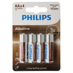 Batareya Philips Alkaline 4-lü AA LR6A4B/10