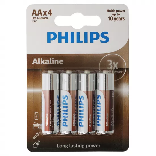 Batareya Philips Alkaline 4-lü AA LR6A4B/10