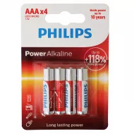 Batareya Philips Power Alkaline 4-lü AAA LR03P4B/10