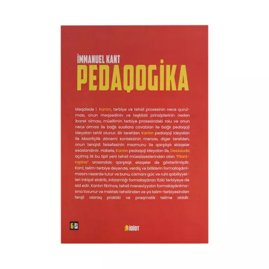 K.Pedaqogika (İmmanuel Kant)